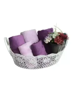 نوفا هوم سلة كروشيه قطن 48x33x15سم - أبيض متوفر في ذا سكاوت - عمّان، الأردن