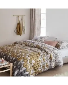 بيدنج هاوس "Warmly" طقم وجه لحاف - 100% قطن - كوين/مفرد ونص - 3 قطع - أصفر (متوفر بعدة مقاسات) متوفر في ذا سكاوت - عمّان، الأردن
