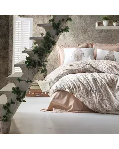 نوفا هوم "Tamara" طقم لحاف بتصميم مطبوع - 100% قطن - مجوز/مجوز كبير - بيج متوفر في ذا سكاوت - عمّان، الأردن