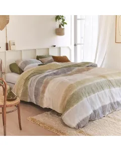 بيدنج هاوس "Soft Linen" طقم وجه لحاف - 100% قطن - بيج (متوفر بعدة مقاسات) متوفر في ذا سكاوت - عمّان، الأردن