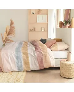 بيدنج هاوس "Soft Linen" طقم وجه لحاف - 100% قطن - مفرد ونص/كوين - 3 قطع - نود متوفر في ذا سكاوت - عمّان، الأردن