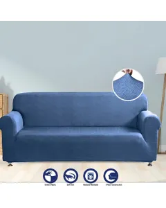نوفا هوم-غطاء صوفا "Perfect Fit" - مقعد واحد - ازرق متوفر في ذا سكاوت - عمّان، الأردن
