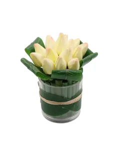 نوفا هوم "Green Tulip" مزهرية زهور - 18 سم - كريمي متوفر في ذا سكاوت - عمّان، الأردن