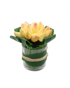 نوفا هوم "Green Tulip" مزهرية زهور - 18 سم - زهري متوفر في ذا سكاوت - عمّان، الأردن