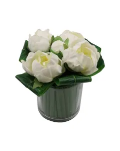 نوفا هوم "Peony" مزهرية زهور - 20 سم - أبيض متوفر في ذا سكاوت - عمّان، الأردن