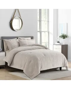 نوفا هوم Matelasse طقم لحاف جاكار قطن بنقشة الورد - مجوز & مجوز كبير - 7 قطع - بيج داكن
