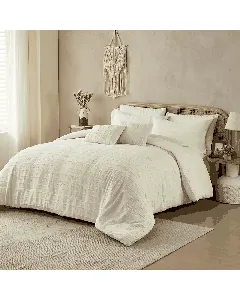 Nova Home Liz Tufted Jacquard Comforter Set - Twin - 5 Pcs - White