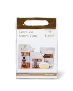 Set of 4 - Dead Sea Mineral Care Set – with Gold/Brown PVC Bag