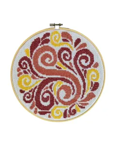 The Master Piece – 24cm Embroidered Wall Art in Warm Tones