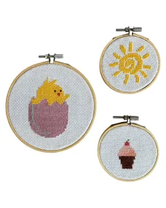 Feminine Trio – 3-Piece Hand Embroidered Set (9cm x2, 14cm)