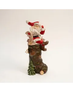 Santa’s Shoe Stop – Holiday Gypsum Decor – 20x7 cm
