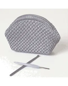 Silver Crochet Evening Bag – Turkish Yarn