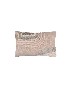 Nova Home "Polygon" Handmade Embroidery Cushion Cover - 35x55 cm - Pink available at The Scout - Amman, Jordan