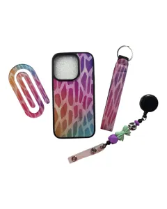 Gift Package of Phone Case + Accessories - colorful giraffe theme (iPhone 14/15/16 & Galaxy S24/S25 Models)