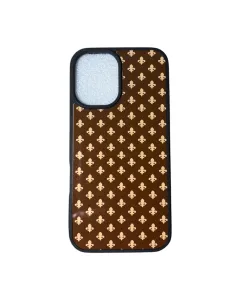 باقة هدايا غطاء هاتف + إكسسوارات بنقشة زهرة الزنبق الفرنسية (متوافق مع iPhone 14/15/16 و Galaxy S24/S25)