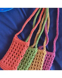 Handmade Crochet Mobile Holder – Multiple Colors (Polyester Yarn)