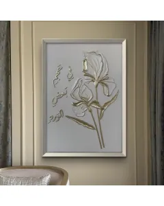 The Iris Textured Artwork – 100×70 cm (Acrylic & Relief Paste)
