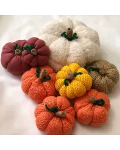 Handmade Crochet Pumpkin Set – Multiple Sizes & Colors