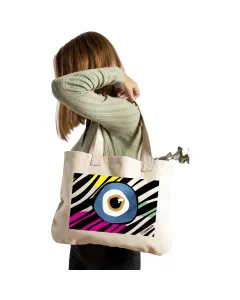 Eye Graphic Tote Bag – Canvas, 42×36 cm