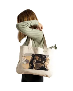 Bedouin Eyes Graphic Tote Bag – Canvas, 42×36 cm