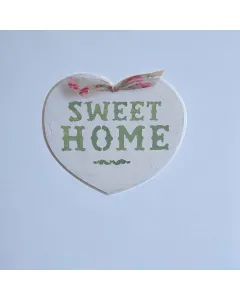 White Rustic Heart Wall Décor – “Sweet Home”