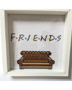 Friends TV Frame – 20×20 cm White Wooden Frame
