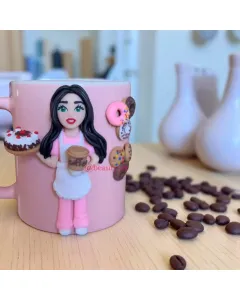 Customizable Chef Figurine – Handmade Polymer Clay Miniature (Durable, Long-Lasting Colors)