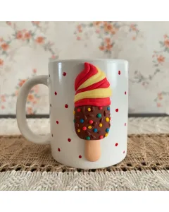 Customizable Ice Cream Sculpture – Handmade Polymer Clay Art (Durable, Long-Lasting Colors)