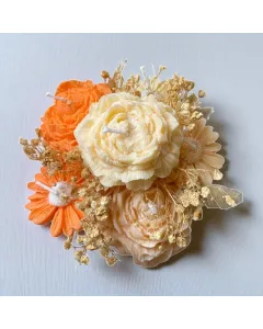 Flower Bouquet Candle in Glass Vase – 200g – Mixed Colors