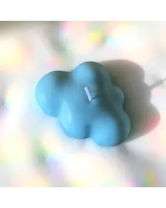 Cloud Candle – 85g – Blue Wax – Cotton Scent – Wrapped in Tulle