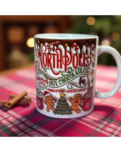 مج (كوب) عيد الميلاد بتصميم القطب الشمالي – ٣٢٥ مل بطباعة ثنائية الأبعاد بتأثير ثلاثي الأبعاد