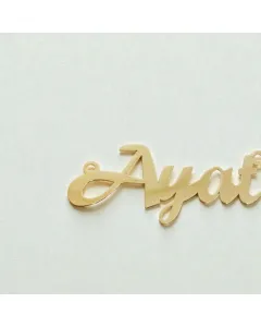 سنسال اسم كلاسيكي من فضة عيار 925 مطلي بالذهب