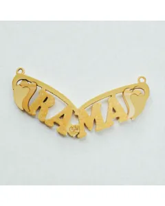 سنسال اسم من فضة عيار 925 مطلي بالذهب