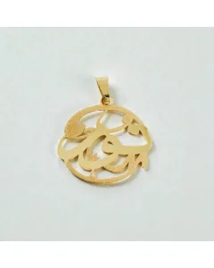 سنسال اسم بسيط من فضة عيار 925 مطلي بالذهب