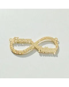 سنسال رمز اللانهاية من فضة عيار 925 مطلي بالذهب