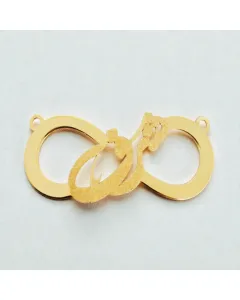 سنسال رمز اللانهاية من فضة عيار 925 مطلي بالذهب