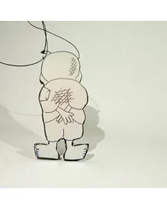 تعليقة سيارة حنظلة خشبية – وجهين – 12×5 سم