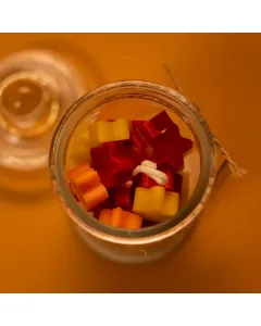 شمعة النجوم – 120 جم – شفاف | شمعة يدوية في كوب زجاجي