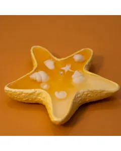 شمعة طبيعية على شكل نجمة – 50 جم – أصفر | برائحة مهدئة