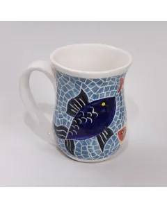 مج (كوب) خزفي يدوي صحي للاستخدام – تشطيب موزاييك