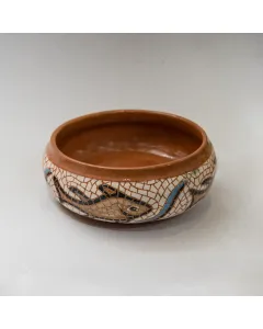 صحن تسالي خزفي يدوي للتقديم – فن الموزاييك