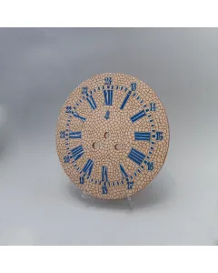 ساعة خزفية جدارية يدوية – قطر 25 سم – فن الموزاييك