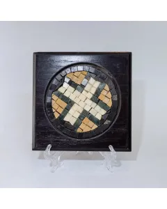 كوستر فسيفساء حجر طبيعي يدوية – 10 × 10 سم