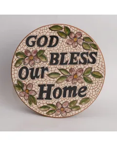 صحن خزفي يدوي للتعليق أو العرض – قطر 20 سم