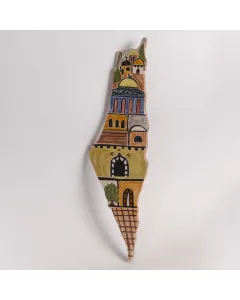 تعليقة خزفية يدوية لخارطة فلسطين – فن الموزاييك