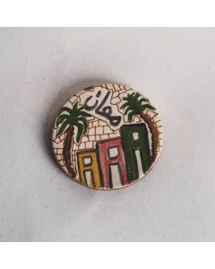 ماجنيت خزفي يدوي – قطر 5 سم – فن الموزاييك