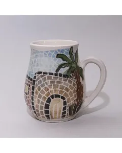 مج (كوب) خزفي يدوي متقن – صحي للاستخدام – فن الموزاييك