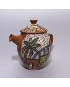 إبريق شاي خزفي يدوي – سعة 700 مل – صناعة أردنية