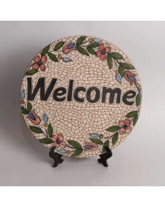 صحن خزفي يدوي للتعليق أو العرض – قطر 25 سم