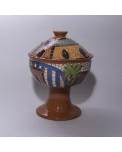 مضيفة خزفية يدوية للضيافة – فن الموزاييك